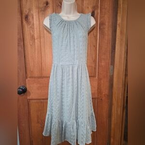 Calvin Klein Light Green Eyelet Lace Dress